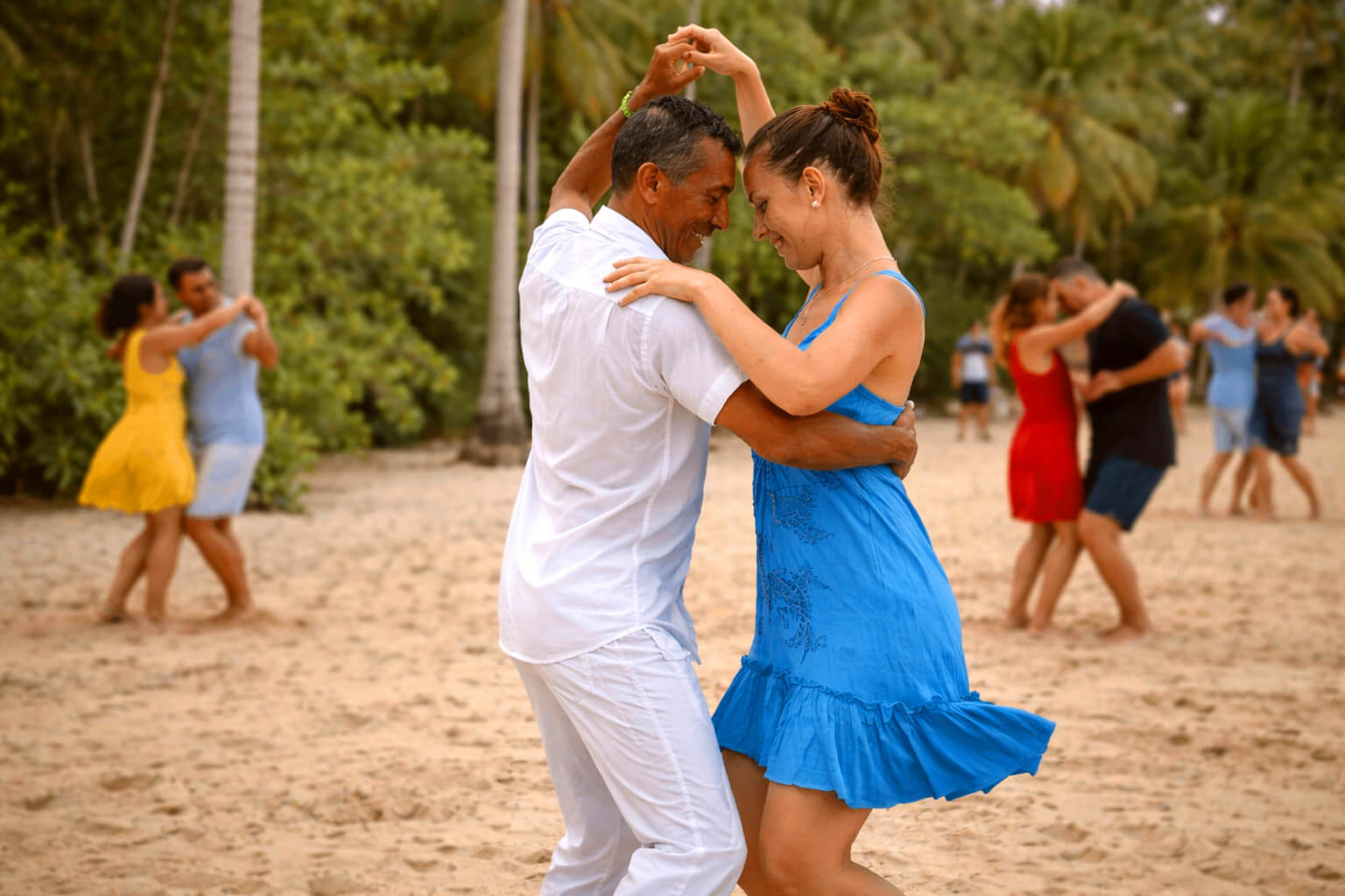 Bachata performance at luxury resort